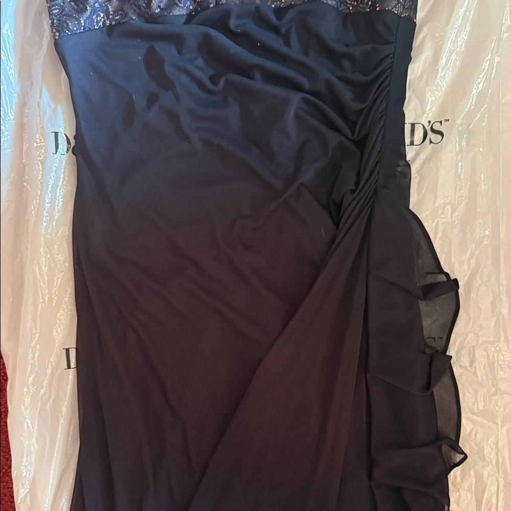Betsy & Adam Navy Sequin Maxi Dress - Picture 5 of 11